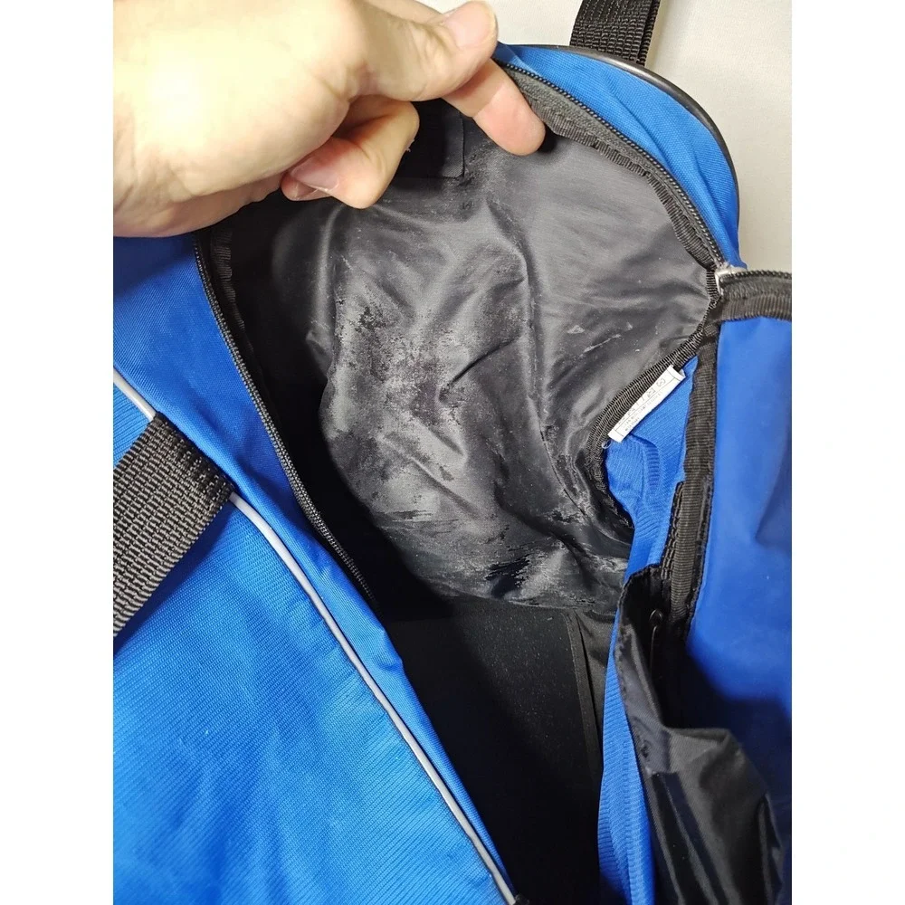 Nike Duffel Gym Sports Travel Bag Blue‎ Shoulder Strap BA1769-483 Large Swoosh